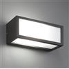 Dopa Applique da Parete Esterno Attacco E27 Design Rettangolare in Alluminio 3 Fasci di Luce Diffusa Lampada da Muro per Interno Balcone Terrazzo IP65 (Nero)