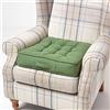 HOMESCAPES Cuscino rialzo per poltrona verde, grande, rigido, 50 cm, quadrato, con supporto spesso 10 cm di sollevamento, morbido al tatto, in cotone verde scuro, cuscino per anziani, post-operatorio