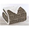 IlGruppone Passione Casa Coperta Plaid in Pile Sherpa Invernale, Morbida e Calda, Pelosa in Finta Pelliccia Singola Matrimoniale Doppio Lato - Wild - Plaid 130x160