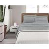 IlGruppone Completo Letto in Cotone Di Flanella Calda e Morbida Anti Pilling - Set Lenzuola Flanellato 3 Misure parure con Federe (Dis1-LignesBlu, Singolo)