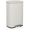 HJH Office OFFICE Pattumiera 50 l, coperchio, Softclose CLEAN XV, acciaio, secchio interno, cucina, ufficio, beige, 64 x 30 x 42,5 cm