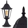 hofstein Lampione da giardino nero: con presa di corrente | design rétro | rustico in ghisa di alluminio | per terrazza o ingresso