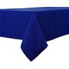 BALCONY & FALCON Tovaglia in blu reale 140 x 180 cm, idrorepellente, con effetto lino | Rettangolare, senza stiratura, lavabile, ristorante, cucina, tavolo, festa, esterno, Natale, Capodanno, caffè, giardino
