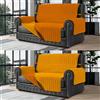 BANZAII TEXTILE INNOVATOR ONLINE Banzaii Copridivano 1 Posto Antimacchia, Salvadivano Trapuntato Bicolore Giallo/Oro, Larghezza Seduta 55 cm