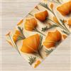 IlGruppone Tappeto Cucina Antiscivolo Made in Italy Passatoia Antimacchia Multiuso Corridoio Soggiorno Lavabile in Lavatrice - PapaveroArancio - 50x100 cm