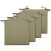 BESTORI Set 4 Cuscini Sedia da Cucina 40 x 40 cm Comoda e Spessa Cuscini Coprisedia da Cucina Lavabili Sfoderabile con Cerniera per Soggiorno, Camera da Letto Verde 2