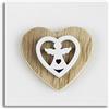DLM Bomboniere DLM-27776 (Kit 12 Pezzi) Calamita Magnete Cuore in Legno Angelo Angioletto Cuore Confettata Segnaposto bomboniera