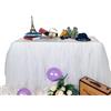 MYMM Gonna da tavolo, 3/91 cm, colore bianco, garza da ufficio in tulle romantico, decorazione da tavolo, tovaglia tutù fiocco di neve nel paese delle meraviglie, per shower, matrimoni, feste, bar