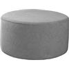 Baoblaze Ottoman Fodere Rotondo Poggiapiedi Poggiapiedi Protector Cover in Tessuto Elasticizzato di Stoccaggio Pouf Copre, di Alta Spandex Fodera Lavabile in - Grigio