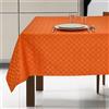 Corredocasa Tovaglia da tavola Antimacchia e Impermeabile Made In Italy - No Stiro, Idrorepellente, Facile da Pulire - Ottima Qualità, Disponibile in Vari Colori e Misure (Arancione, 18 Posti 140X360)