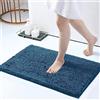 IlGruppone Tappeto da Bagno Microfibra Super Soffice Lavabile in Lavatrice Antiscivolo Assorbente Lavaggio Rapido Super Morbido Bagno Doccia Camera Letto - Petrolio - 50x80 cm