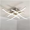 KISUFU Plafoniera LED Soffitto,luminosa Lampadario Camera da letto Design Curvo, 4 barre luminose a LED,Lampadario Led Soffitto Moderna, 24W 2400LM, Luce Neutra 4000K per camera da letto, soggiorno