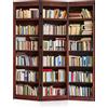 LUMASOUL Paravento Bifacciale in Stile Libreria - Separe Divisorio Interno 3 Pannelli - Divisorio per Ambienti - Divisori per Interni Motivo Bibliotecario - 135x172cm