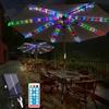 SUAVER Catena luminosa a energia solare, 104 LED, illuminazione per ombrellone solare con telecomando, 8 modalità, luci a LED per ombrellone da giardino, spiaggia, feste (multicolore)
