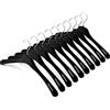 Mainetti Grucce in Velluto Antiscivolo, per Camicie, Giacche, Maglieria, Abiti Bretellati, Appendini Salvaspazio, Leggeri, Made in Italy, Set 10 Pezzi (Nero, 41 cm)