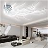 Lxysy Lampada da soffitto moderna a LED, lampada da soggiorno a 10 fiamme dimmerabile con telecomando, lampada da soffitto creativa a cambio colore, lampada da soffitto piatta per camera da letto L140cm