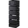 Arreditaly Portaombrelli In Acciaio Zincato Per Interno Esterno Con Vaschetta Scolapioggia 2 Ganci Removibili Base Antiscivolo e Struttura Robusta Design Moderno 49 x 15,5 x 15.5 Cm (Nero)