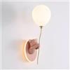 RXPVUXE Lampada da parete a forma di orso rosa Lampada da parete moderna a palloncino Camera dei bambini Lampada da parete a forma di cartone animato con paralume in vetro, Applique da parete in resin