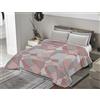BANZAII TEXTILE INNOVATOR ONLINE Banzaii Trapuntino Una Piazza e Mezza 220x260 cm Primaverile Estivo, Copriletto Leggero Trapuntato Imbottito Made in Italy - Francesca Rosa