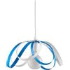 LEOLUX Fiocco Lampadario Cameretta, Soggiorno, Camera Da Letto, Moderno, Con Altezza Regolabile E Facile Da Montare Al Soffitto. Lampadario A sospensione bianco E Azzurro.