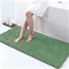 IlGruppone Tappeto da Bagno Microfibra Super Soffice Lavabile in Lavatrice Antiscivolo Assorbente Lavaggio Rapido Super Morbido Bagno Doccia Camera Letto - Oliva - 60x120 cm