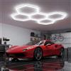 DISCORAMA LUCI LED ESAGONALI SOFFITTO GARAGE LAMPADA ESAGONO NIDO D'APE NEGOZIO 168W 6500K 5X LED ESAGONALI