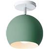 Mengjay E27 Metallo Lampadario Lampada a Sospensione Moderno Plafoniera in Metallo Scandinavo Stile Lampada a Sospensione per corridoio, portico, camera da letto, ecc(verde)