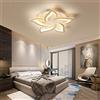 JIAODIE Moderna LED Plafoniera Dimmerabile Creativo Forma Di Fiore Disegno Lampada Da Soffitto Soggiorno Camera Da Letto Stanza Dei Bambini Metallo Acrilico Petalo Lampadario,5heads/Ø58CM