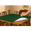 Corredocasa Tovaglia Copritavolo Mollettone Salvatavolo Gommato con Elastico Perimetrale Verde/Bianco Gioco Poker Disponibile in Varie Misure (6 Posti 120x160 cm)