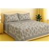 Corredocasa Completo Lenzuola in Flanella Morbida e Calda - 2 Piazze - Letto Matrimoniale - Ideale per l'inverno, Made in Italy, Lavabile in Lavatrice (Matrimoniale, Grigio Cerchi)