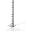ZStyle BBB ITALIA Libreria SAPIENS a colonna verticale scaffale autoportante con ripiani (152 cm, Alluminio)