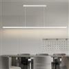 TZSMUM LED Lungo Lineare Lampada a Sospensione con Telecomando Luce a Sospensione 2700K-6500K Dimmerabile Lampadario Ferro Alluminio Minimalista Design per Cucina Soggiorno (Bianco,120cm)