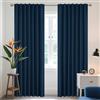 Joydeco Tende oscuranti, lunghe 274 cm, isolamento termico, set di 2 pannelli, tende oscuranti per soggiorno, con tasca posteriore per bastone, 132 x 274 cm, blu navy