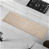 Comart - Tappeto Cucina Trama - 50x180 cm - Antiscivolo - Assorbente - Facile da Pulire - Passatoia in Poliestere Intrecciato - Resistente - Moderno - Runner per Corridoio e Entrata - Beige