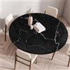 Muiuou Marmo Stampa Tovaglia Rotonda con Bordo Elastico, Impermeabile Antimacchia Rotondo Copritavolo Lavabile Tovaglia Protezione Tavolo Cucina Giardino Decorazione (Diametro 80cm,Marmo 1)