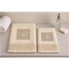 Corredocasa Coppia Asciugamano 1+1 Puro Lino Ricamata a Mano Prodotto Italiano per Bagno Casa Albergo Elegante Qualità Extra per un Tocco di Classe e Stile al Tuo Bagno, Fantasia 5