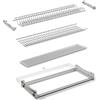COMPAGNUCCI STORE Kit SCOLAPIATTI Completo di Griglie Art 051, Telaio Regolabile Art 159, STAFFE di Supporto E PIATTINO RACCOGLIGOCCE A Scorrimento per Mobile Larghezza Esterna 90 CM