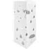 IlGruppone Portaombrelli Interno Esterno Elegante Design Moderno in Metallo con Ganci per ombrellini - Modello 2 Bianco