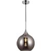 TEKHOME Lampadario a sospensione decorativa in metallo con sfera in vetro attacco E27 lampada contemporanea (Argento/Oro) A72 (ARGENTO)