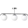 B·LED BARCELONA LED Lampada da soffitto tripla Tali con 3 sfere di vetro, 3 x E27, stile moderno e minimalista, illuminazione diffusa per soggiorno, sala da pranzo o camera da letto, 70 x 30 x 15 cm