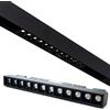 Planetitaly Faretto track binario magnetico LED 12W CCT da 3000K a 6400K barra lineare SPOT 48V per interni luci vetrina negozio ufficio cucina luce dimmerabile