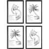 Licht-Erlebnisse Cornici nere set 4 DIN A3 legno plastica infrangibili 32,5 x 45 cm quadrate per certificati immagini