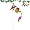 Generic Luce solare - Natale solare Babbo Natale lattina, affascinante luce per prato esterno, illuminazione a LED impermeabile, lampada da giardino ecologica, decorazione decorative, illuminazione per