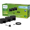 PHILIPS LED GardenLink Grits Set di Lampade da Parete per Esterni, 3x1.5W, 24V, IP67, Nero