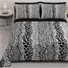 PETTI Artigiani Italiani - Copriletto Matrimoniale Estivo 260x270cm 100 g/m² Double Face, Trapuntino Matrimoniale Primaverile, Trapunta Leggera, Animalier Nero, 100% Made in Italy