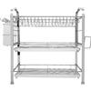 HUOLE Scolapiatti da Appoggio Scolapiatti Multifunzionale a 3 livelli Forniture da Cucina Scolapiatti,Scolapiatti da Lavello Scolapiatti da Appoggio Dish 42 * 25 * 49 cm