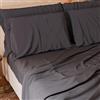 PETTI Artigiani Italiani - Set Lenzuola Cotone Piazza e Mezza Francese 4 Pezzi, Completo Letto con Lenzuolo Sopra, Lenzuolo Sotto con Angoli Elasticizzati e 2 Federe Lenzuola Grigio