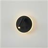 maolo Applique LED da Parete con Spot Orientabile 360° + Luce Circolare | Doppio Interruttore, USB + Type-C 5V/2A | Lampada da Comodino per Camera da Letto e Hotel | 11W 4000K - Bianco/Nero (Nero)