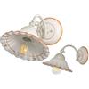 VANNI LAMPADARI - Applique da Parete Interno Agnese - Lampada da Parete con Braccio Orientabile in Ceramica Decorata a Mano - Applique Camera da Letto - Bagno - Cucina - Soggiorno, Ocra