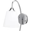 VICASKY Applique da Parete in Vetro, Lampada E27 220v per Interni | Decorazione Argento, Adatta a Muro Interno, Accento per Bagno e Feste, Sostituzione Facile
